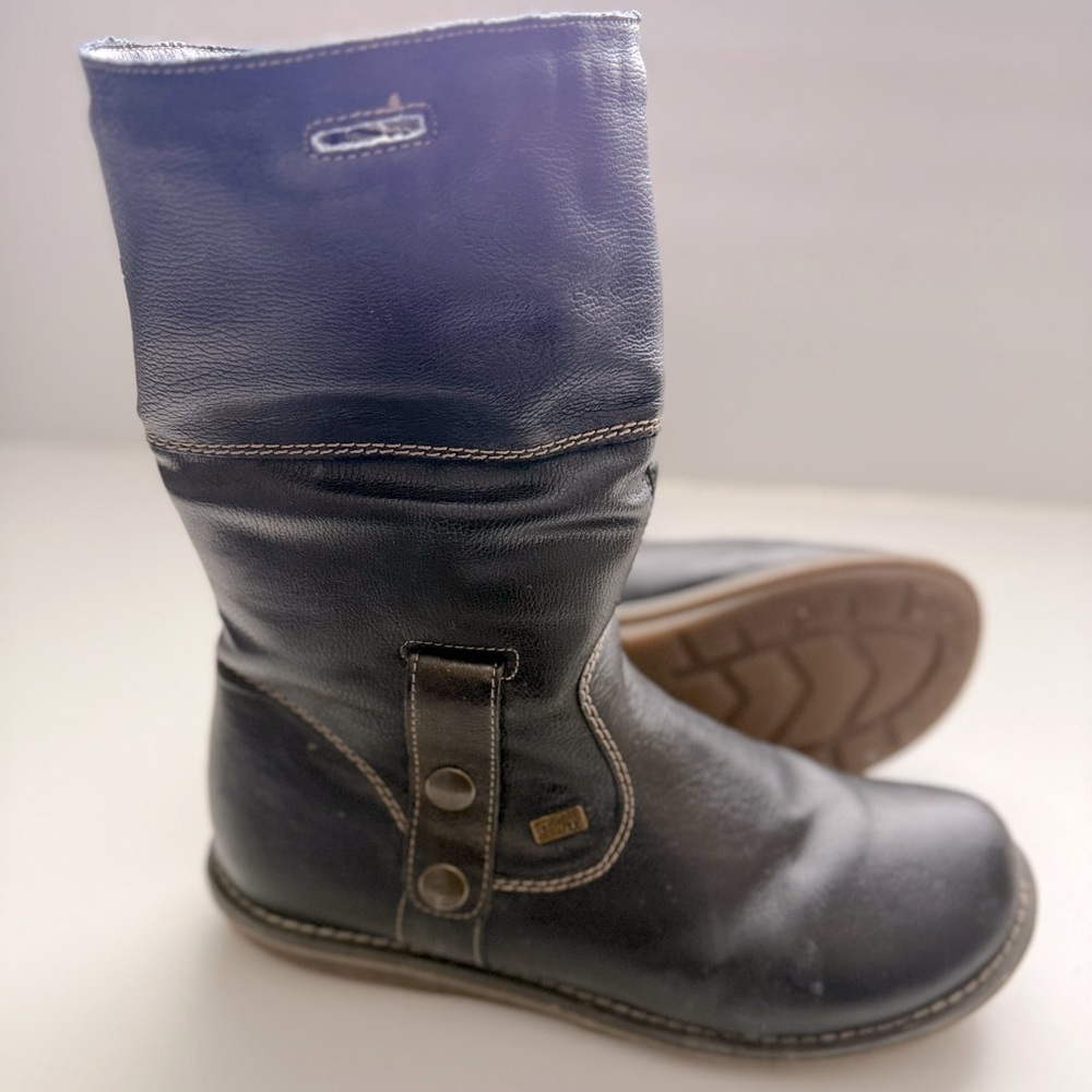 Remonte Black Boots with Knit Cuff - Wear long mid calf or short ankle - Size 7 - Picture 7 of 12